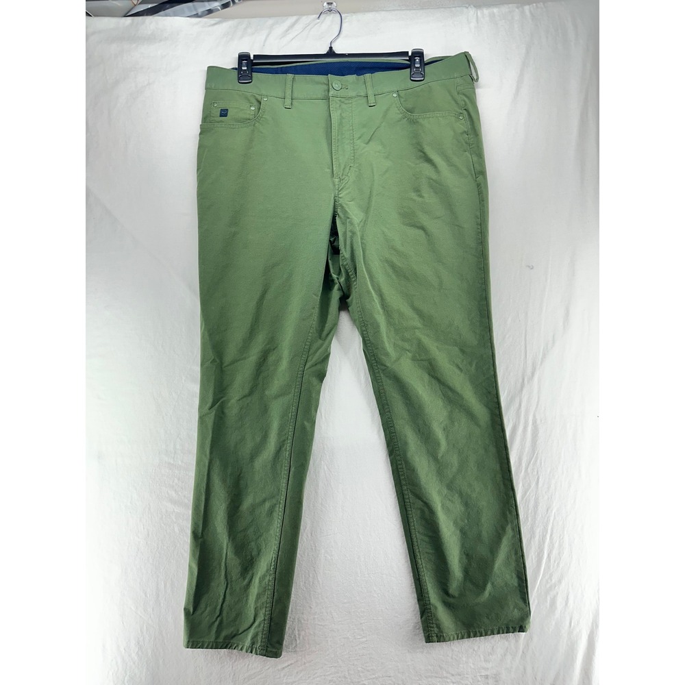 Vineyard Vines OTG On-The-Go 5-Pocket Pants Green Mens 38x32 Stretch Performance